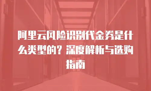 阿里云风险识别代金券是什么类型的？深度解析与选购指南