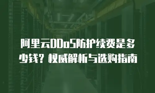 阿里云DDoS防护续费是多少钱？权威解析与选购指南