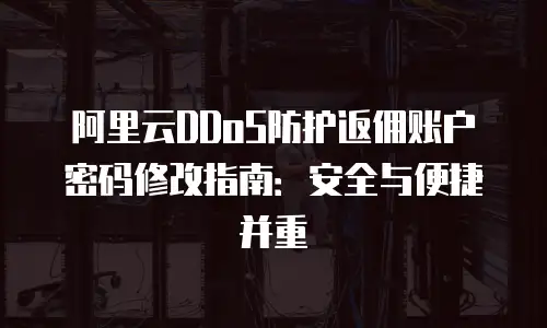 阿里云DDoS防护返佣账户密码修改指南：安全与便捷并重