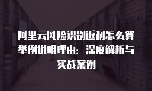 阿里云风险识别返利怎么算举例说明理由：深度解析与实战案例