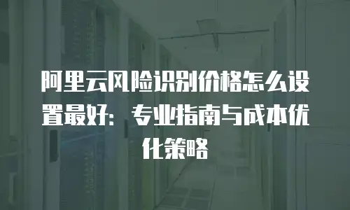 阿里云风险识别价格怎么设置最好：专业指南与成本优化策略