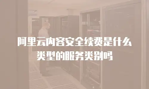 阿里云内容安全续费是什么类型的服务类别吗