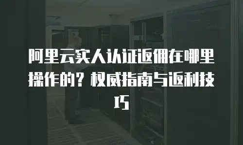 阿里云实人认证返佣在哪里操作的？权威指南与返利技巧  