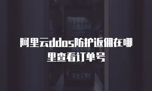 阿里云ddos防护返佣在哪里查看订单号