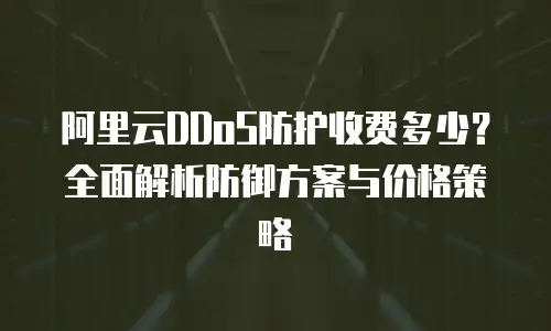 阿里云DDoS防护收费多少？全面解析防御方案与价格策略