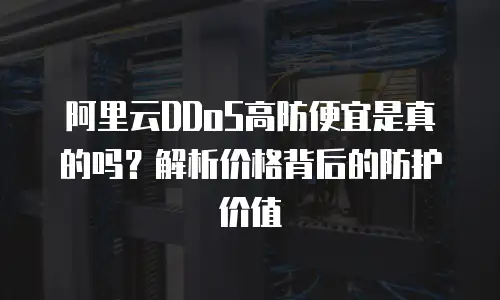 阿里云DDoS高防便宜是真的吗？解析价格背后的防护价值  