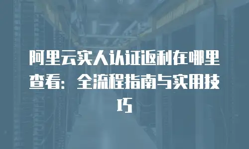 阿里云实人认证返利在哪里查看：全流程指南与实用技巧