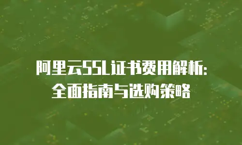 阿里云SSL证书费用解析：全面指南与选购策略