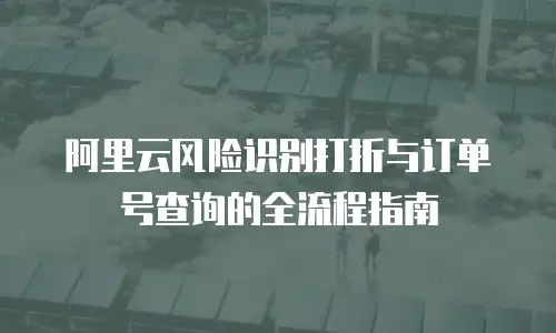 阿里云风险识别打折与订单号查询的全流程指南