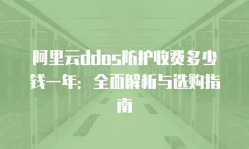 阿里云ddos防护收费多少钱一年：全面解析与选购指南