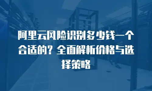 阿里云风险识别多少钱一个合适的？全面解析价格与选择策略  