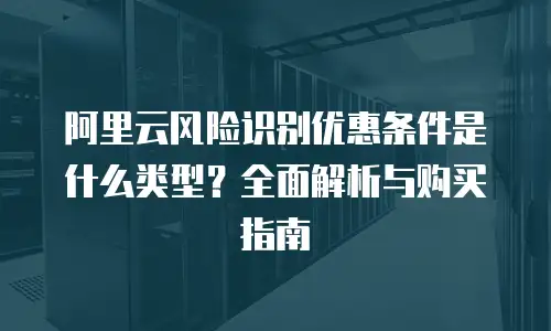 阿里云风险识别优惠条件是什么类型？全面解析与购买指南