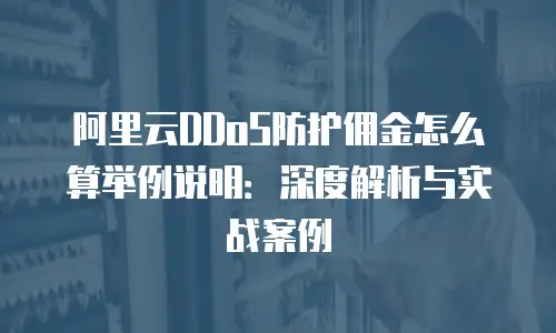 阿里云DDoS防护佣金怎么算举例说明：深度解析与实战案例