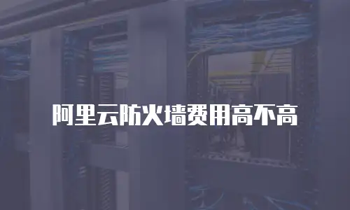 阿里云防火墙费用高不高