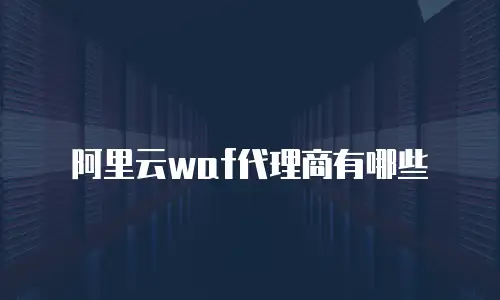 阿里云waf代理商有哪些