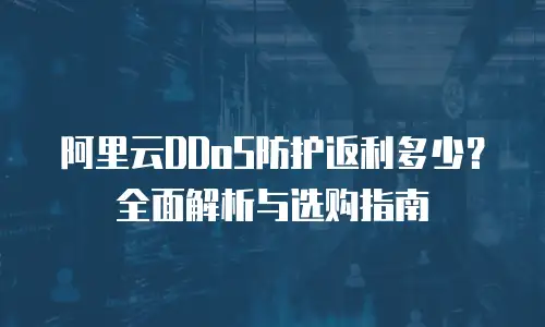 阿里云DDoS防护返利多少？全面解析与选购指南