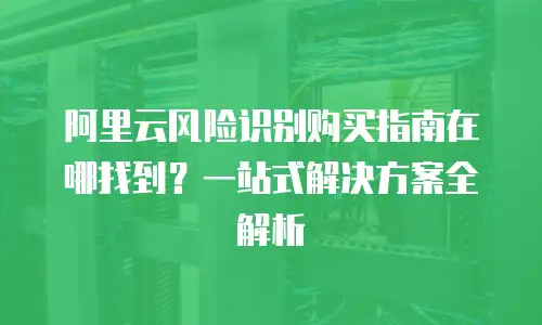 阿里云风险识别购买指南在哪找到？一站式解决方案全解析