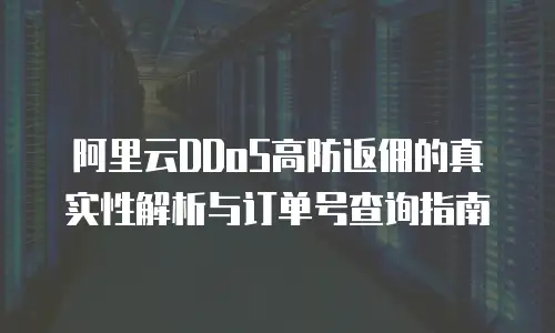 阿里云DDoS高防返佣的真实性解析与订单号查询指南