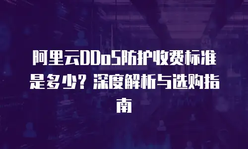 阿里云DDoS防护收费标准是多少？深度解析与选购指南