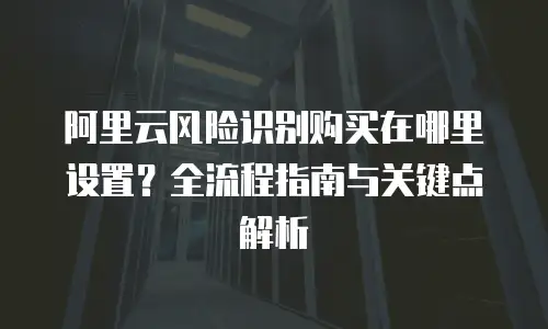 阿里云风险识别购买在哪里设置？全流程指南与关键点解析