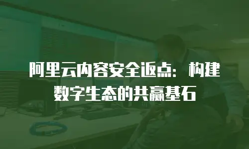 阿里云内容安全返点：构建数字生态的共赢基石