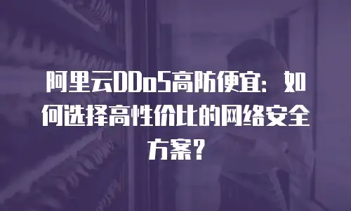 阿里云DDoS高防便宜：如何选择高性价比的网络安全方案？