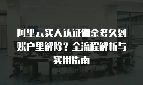 阿里云实人认证佣金多久到账户里解除？全流程解析与实用指南