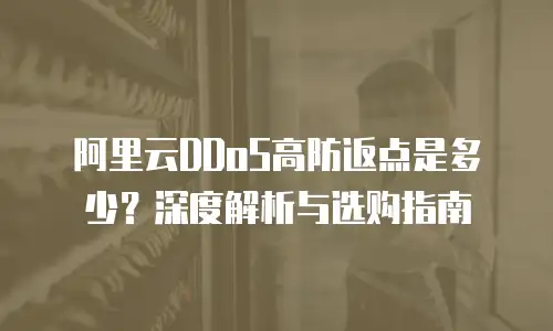 阿里云DDoS高防返点是多少？深度解析与选购指南