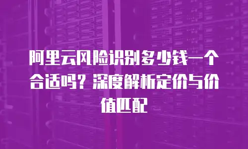阿里云风险识别多少钱一个合适吗？深度解析定价与价值匹配