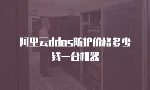 阿里云ddos防护价格多少钱一台机器