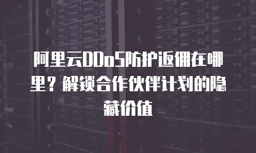 阿里云DDoS防护返佣在哪里？解锁合作伙伴计划的隐藏价值  