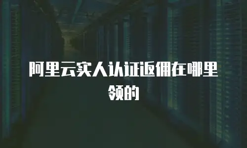 阿里云实人认证返佣在哪里领的
