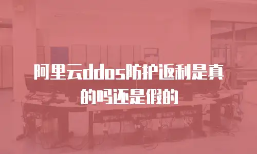 阿里云ddos防护返利是真的吗还是假的