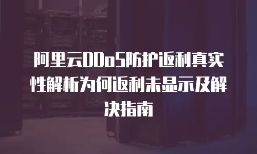 阿里云DDoS防护返利真实性解析为何返利未显示及解决指南