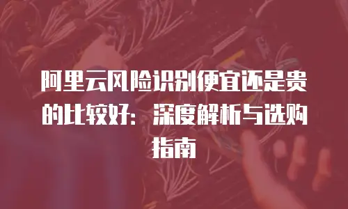 阿里云风险识别便宜还是贵的比较好：深度解析与选购指南