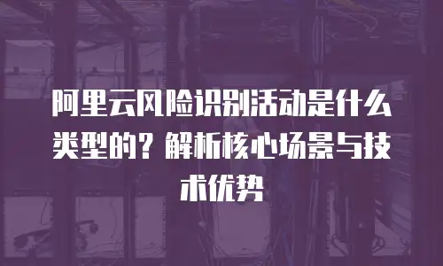 阿里云风险识别活动是什么类型的？解析核心场景与技术优势