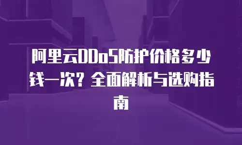 阿里云DDoS防护价格多少钱一次？全面解析与选购指南