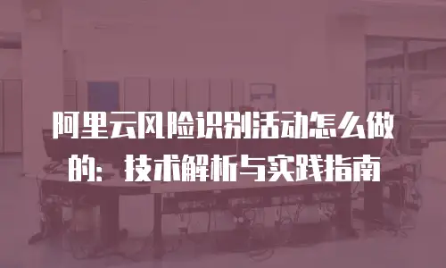 阿里云风险识别活动怎么做的：技术解析与实践指南