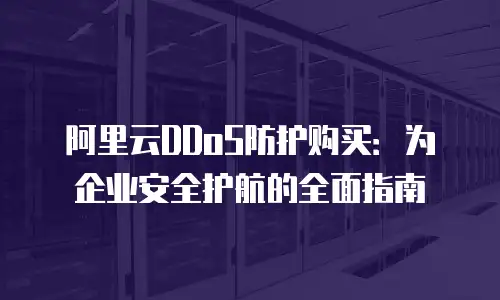阿里云DDoS防护购买：为企业安全护航的全面指南