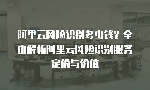 阿里云风险识别多少钱？全面解析阿里云风险识别服务定价与价值