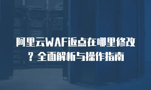 阿里云WAF返点在哪里修改？全面解析与操作指南