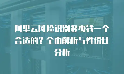 阿里云风险识别多少钱一个合适的？全面解析与性价比分析