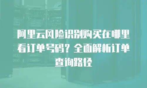 阿里云风险识别购买在哪里看订单号码？全面解析订单查询路径
