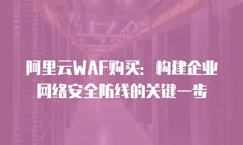阿里云WAF购买：构建企业网络安全防线的关键一步