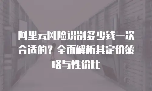 阿里云风险识别多少钱一次合适的？全面解析其定价策略与性价比