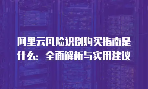 阿里云风险识别购买指南是什么：全面解析与实用建议