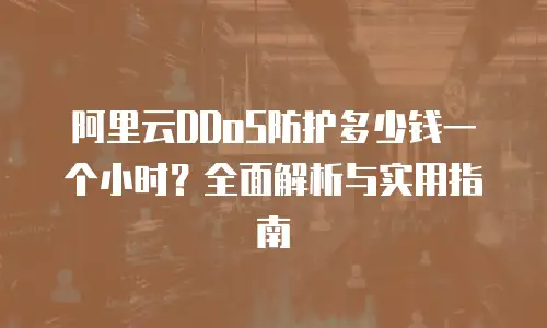 阿里云DDoS防护多少钱一个小时？全面解析与实用指南
