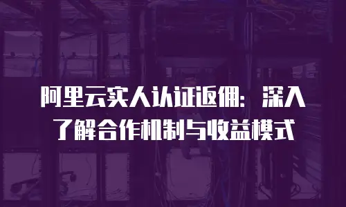 阿里云实人认证返佣：深入了解合作机制与收益模式