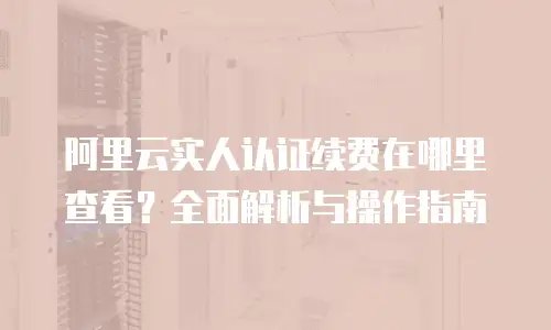 阿里云实人认证续费在哪里查看？全面解析与操作指南