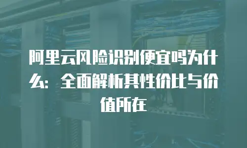 阿里云风险识别便宜吗为什么：全面解析其性价比与价值所在